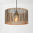Pendant light made of bamboo in black and natural - Lora