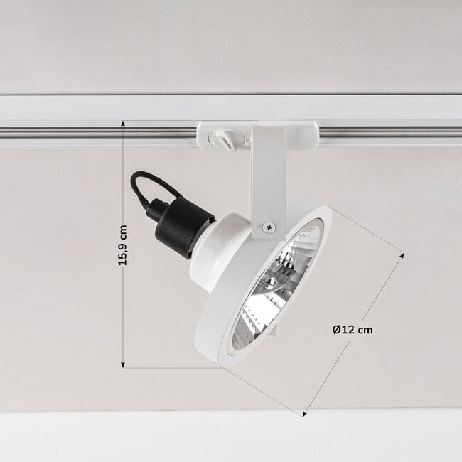 1-phase track spotlight Beam AR111, white