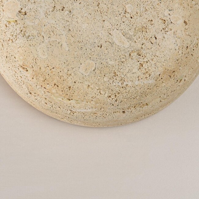 Wall light made of travertine (natural stone) with semi-circular design - Teros