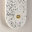 Wall lamp Velo in cement and opal-white glass, terrazzo look