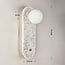 Wall lamp Velo in cement and opal-white glass, terrazzo look