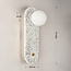 Wall light made of cement and opal white glass in terrazzo look - Velo
