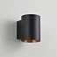 Modern wall lamp black with gold interior - Jen