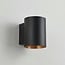 Modern wall lamp Jen in black with gold interior