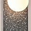 Wall lamp Vero in cement and opal-white glass with dark grey terrazzo look