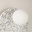 Round wall lamp Velo in cement and opal-white glass, terrazzo look