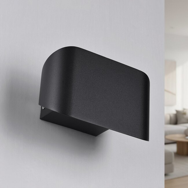 Modern wall lamp Hamburg in black