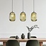 Elisa ribbed glass 3-light pendant