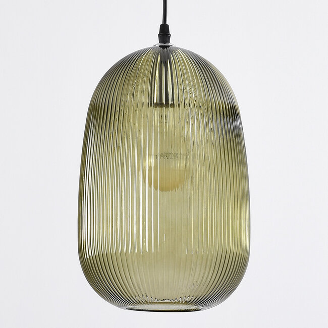 Elisa ribbed glass 3-light pendant