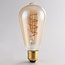 ST60 LED dimmable filament bulb, vertical spiral in amber 4W