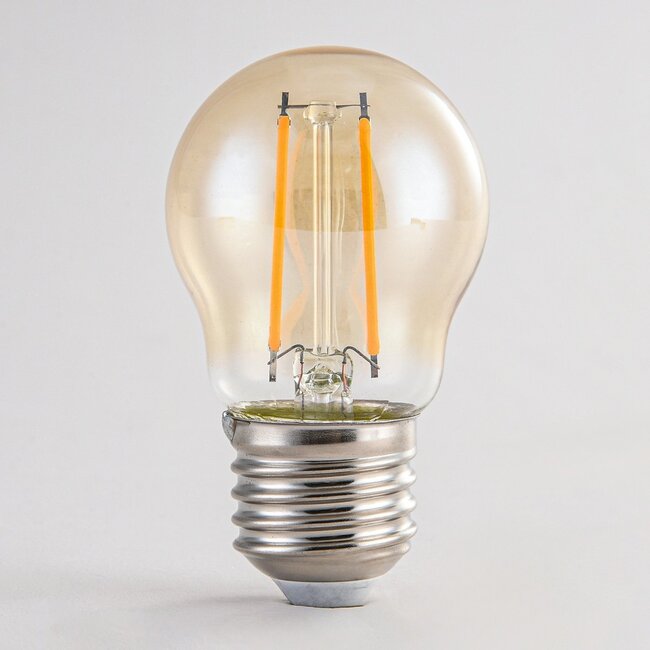 2.5W & 4.5W filament lamp, 2000K, amber glass Ø45 - dimmable