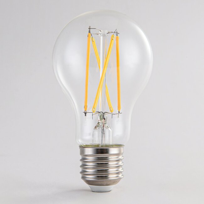Clear glass dim-to-warm LED filament bulb - 7W or 9W