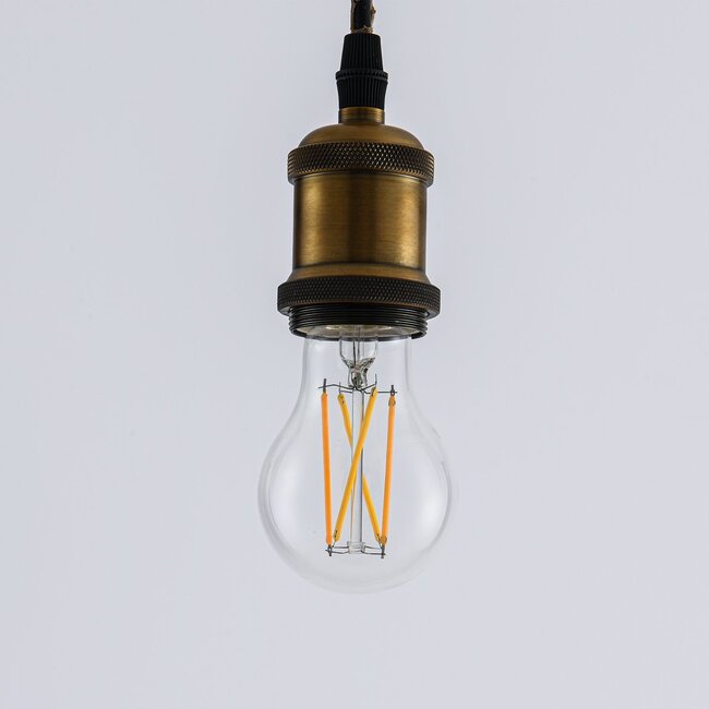 Clear glass dim-to-warm LED filament bulb - 7W or 9W