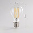 Clear glass dim-to-warm LED filament bulb - 7W or 9W