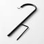 Metal garden poles with hook 62.5 cm, set of 5