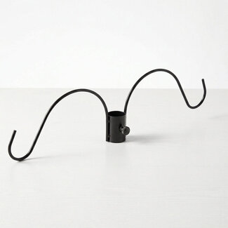 Metal ring with hanging hooks for posts