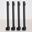 Hanging metal poles with hooks 45 cm, set of 4, outdoor