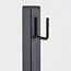 Hanging metal poles with hooks 45 cm, set of 4, outdoor