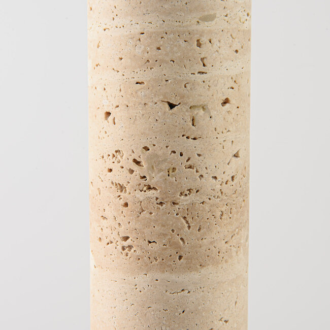 Pendant light Oreno made of travertine (natural stone) and wood incl. Philips bulb