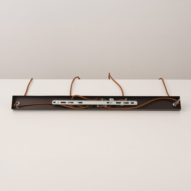 4-light pendant light Oreno made of travertine (natural stone) and wood incl. Philips bulb