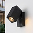 Adjustable outdoor wall light black