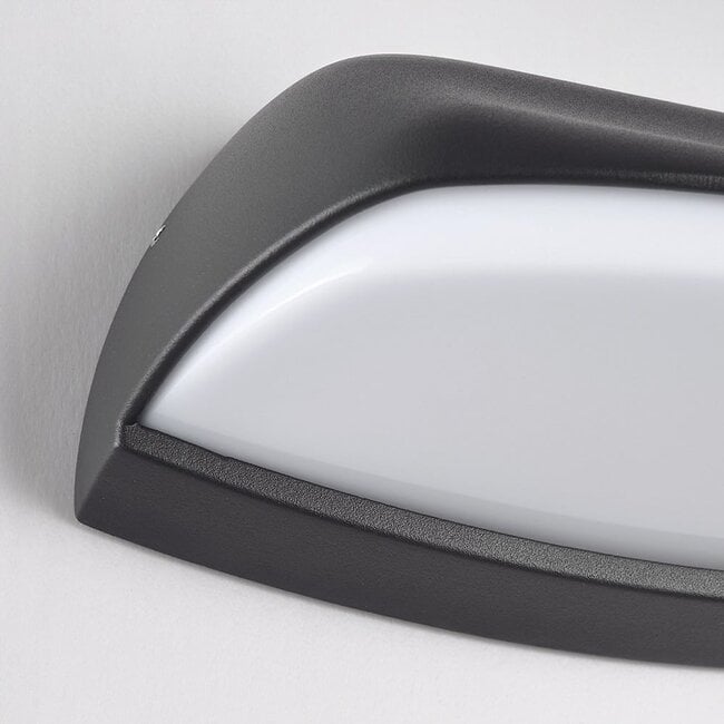 Modern outdoor wall light Jessy anthracite with integrated LED