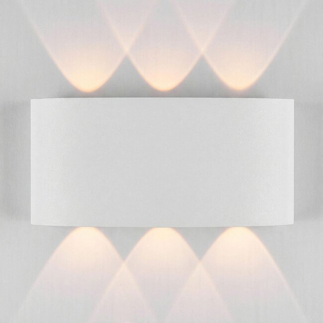 Modern outdoor wall light Sena white with integrated LED