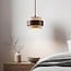 Natural pendant light Travé in travertine (natural stone) and wood