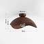 Modern ceiling light Casthano made of metal with walnut look Ø46 cm