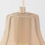 Japandi pendant light Senji with three linen shades - sand taupe