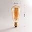 ST64 LED dimmable crossed filament bulb amber, 4.5W