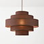 pendant light Zavon - layered fabric shade in dark brown