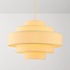 pendant light Zavon - layered fabric shade in cream beige