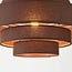 ceiling light Mavro - layered fabric shade in dark brown