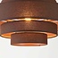 Ceiling light Mavro with layered fabric shade - dark brown