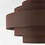 Ceiling light Mavro with layered fabric shade - dark brown