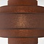 Ceiling light Mavro with layered fabric shade - dark brown