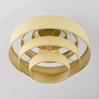ceiling light Mavro - layered fabric shade in cream beige