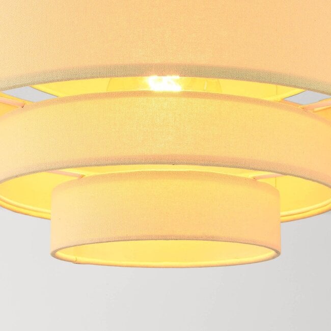 ceiling light Mavro - layered fabric shade in cream beige
