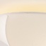 Ceiling light Korena with flowing shape and silk-look shade - white