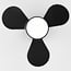 Compact ceiling fan Vejas - black with adjustable colour temperature