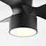 Compact ceiling fan Vejas - black with adjustable colour temperature