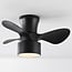Compact ceiling fan Vejas - black with adjustable colour temperature