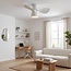 Compact ceiling fan Vejas with integrated LED - white
