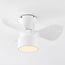Compact ceiling fan Vejas with integrated LED - white