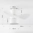 Compact ceiling fan Vejas with integrated LED - white
