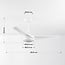 Ceiling fan Viento with integrated LED and remote control - white