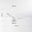 Ceiling fan, White, including LED and Remote control - Viento