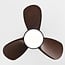 Compact ceiling fan Vietor with integrated LED - black and dark brown