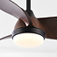 Compact ceiling fan Vietor incl. LED and remote control - black with dark brown